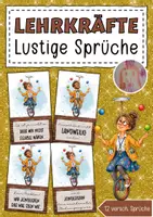 Vorschau - Anderer Materialtyp - Lustige Lehrersprüche Karten Kollegium - Deckblatt