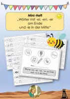 Vorschau - Arbeitsblätter - Mini-Heft Wörter schreiben mit -el, -en, -er am Ende und -ie in der Mitte - Deckblatt