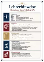 Vorschau - Arbeitsblätter - Ludwig XIV. | Absolutismus - Seite 1