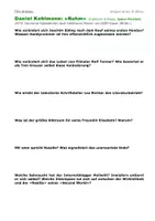 Vorschau - Arbeitsblätter - Filmanalyse: Ruhm (Daniel Kehlmann) - Deckblatt