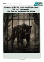 Vorschau - Arbeitsblätter - ,,Der Panther" (Rilke) Gedichtanalyse Abschlussprüfung BW 2027 - Deckblatt