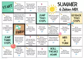 Vorschau - Spiele - 6 ZEITEN MIX 🎲 Sommer Würfelspiel (Sommerferien / Summer Time / Back to School) - Seite 2