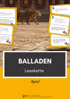 Vorschau - Spiele - Balladen - Spiel: interaktive Lesekette mit 30 Karten zu den Merkmalen - Deckblatt