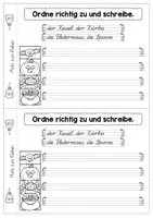Vorschau - Arbeitsblätter - Schreibschrift üben zu Halloween - Miniheft / Abschreibheft für VA, SAS oder LA - Seite 3