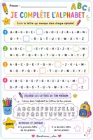 Aperçu - Feuilles d'exercices - Je complète l’alphabet retrouver les lettres 🔎 - Page de couverture