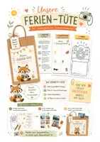 Vorschau - Mal- und Bastelvorlagen - Meine Sommerferien-Kamera Schnappschüsse - Deckblatt