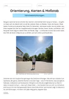 Vorschau - Arbeitsblätter - Orientierung, Karten & Maßstab — Himmelsrichtungen - Seite 1