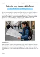 Vorschau - Arbeitsblätter - Orientierung, Karten & Maßstab — Orte finden mit dem Planquadrat - Seite 1