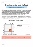 Vorschau - Arbeitsblätter - Orientierung, Karten & Maßstab — Orte finden mit dem Planquadrat - Seite 2