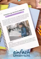 Vorschau - Arbeitsblätter - Orientierung, Karten & Maßstab — Orte finden mit dem Planquadrat - Deckblatt