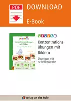 Vorschau - Aufgabenkarten - Konzentrationsübungen mit Bildern: Übungen mit Selbstkontrolle - Seite 1