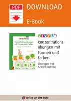 Vorschau - Aufgabenkarten - Konzentrationsübungen mit Formen und Farben: Übungen mit Selbstkontrolle - Seite 1