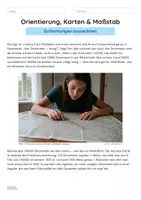 Vorschau - Arbeitsblätter - Orientierung, Karten & Maßstab — Entfernungen ausrechnen - Seite 1