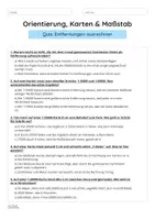 Vorschau - Arbeitsblätter - Orientierung, Karten & Maßstab — Entfernungen ausrechnen - Seite 3