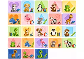 Vorschau - Bildkarten - Gruppeneinteilung 23 Kinder Tiere - Seite 1