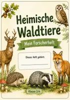 Vorschau - Arbeitsblätter - Waldtiere: Forscherheft Sachunterricht - Seite 1