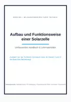 Vorschau - Arbeitsblätter - Aufbau und Funktionsweise einer Solarzelle: Halbleiterphysik & Photovoltaik - Seite 1
