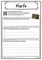 Vorschau - Unterrichtsreihen - Harfe Lückentext mit Wortspeicher Hörverstehen und Suchsel - Seite 3