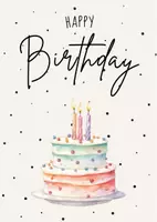 Vorschau - Bildkarten - Happy Birthday Karten Schule (148 x 105 mm) - Seite 1