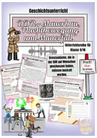 Vorschau - Unterrichtsreihen - DDR - Mauerbau, Fluchtbewegung und Mauerfall - Deckblatt