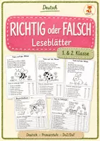 Vorschau - Arbeitsblätter - Richtig oder Falsch Leseblätter – 1./2. Klasse ✅❌ - Deckblatt