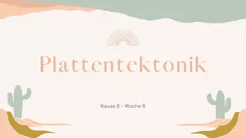 Vorschau - Stundenentwürfe - Materialpaket: 6 Wochen Arbeitsplan Geo Klasse 8 Plattentektonik - Seite 1