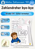 Vorschau - Unterrichtsreihen - Zahlendreher, bye bye - Deckblatt