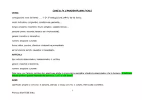 anteprima - Materiale di supporto/inclusione - Come fare l'analisi grammaticale - Pagina di copertina
