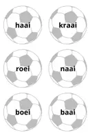 Voorbeeld - voetbalspel - ooi , aai, oei, sch, ng, st, ts - Pagina 1