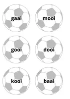 Voorbeeld - voetbalspel - ooi , aai, oei, sch, ng, st, ts - Pagina 2