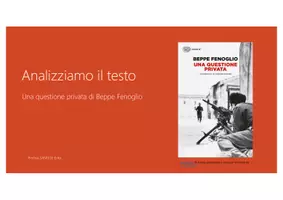 anteprima - Presentazioni / Lavagne - Analisi testo - Una questione privata - Pagina di copertina