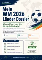 Vorschau - Stundenentwürfe - Fußball WM 2026 Länder Dossier für Erdkunde und Sport Klasse 7 bis 9 - Ländersteckbriefe + Qualifikation - Richtig recherchieren, Quellen nutzen - Deckblatt