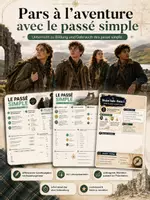 Vorschau - Arbeitsblätter - Le passé simple Bildung und Gebrauch - Deckblatt