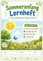 Vorschau - Arbeitsblätter - Sommeranfang 21.06. - längster Tag des Jahres - Lernheft Arbeitsblätter zur Sommersonnenwende im Sachunterricht Klasse 2 bis 4 - Deckblatt