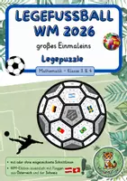 Vorschau - Anderer Materialtyp - Legefußball WM 2026 | großes Einmaleins - Deckblatt