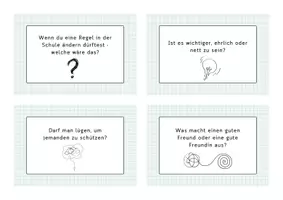 Vorschau - Aufgabenkarten - Ethik-Gesprächskarten ab Klasse 9 - Seite 1