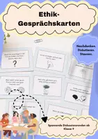 Vorschau - Aufgabenkarten - Ethik-Gesprächskarten ab Klasse 9 - Deckblatt