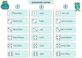 Vorschau - Spiele - Kl. 1 & 2 Quatschsätze Würfeln - 3 Versionen - Seite 2