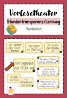 Vorschau - Bildkarten - Vorlesetheater: Stundentransparenz/Lernweg (Wortkarten) - Deckblatt