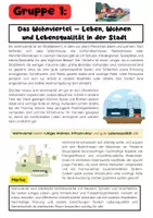 Vorschau - Arbeitsblätter - Stadtviertel Gruppenarbeit: Wohngebiet, Gewerbe & Industrie - Seite 1