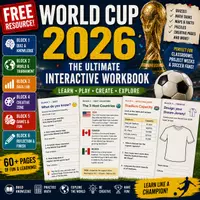 Vorschau - Unterrichtsreihen - World Cup 2026 – The Ultimate Interactive Workbook | 60 Pages of Soccer, Learning, Creativity & Fun - Deckblatt