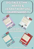 Vorschau - Stundenentwürfe - Digitale Ethik – Werte & Verantwortung – Gruppenarbeit Jg. 7-10 - Deckblatt