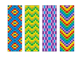 Vorschau - Arbeitsblätter - Pixel-Art: Lesezeichen basteln (Symmetrie / Spiegelachse) - Seite 3