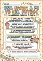 Vista previa - Hojas de trabajo - Carta a mi yo del futuro - fin de curso - comienzo de curso - Portada