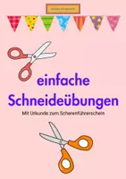 Vorschau - Arbeitsblätter - Schneideübungen / Scherenführerschein - Deckblatt