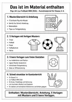 Vorschau - Mal- und Bastelvorlagen - Fußball WM 2026 Kunst Pop-Art - Seite 1