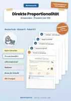 Vorschau - Stationenlernen - Prozentrechnung Klasse 6 – formelfrei mit dem Dreisatz - Deckblatt