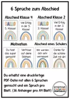 Vorschau - Mal- und Bastelvorlagen - Schlüsselanhänger Abschied | Erinnerung Grundschulzeit | Boho Regenbogen - Seite 1