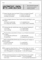 Vorschau - Test - Lektüretest Mama, bitte lern Deutsch - Seite 1