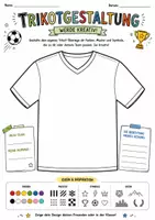 Vorschau - Mal- und Bastelvorlagen - Trikot gestalten – Kreative Vorlage für Schule, Sport - Deckblatt